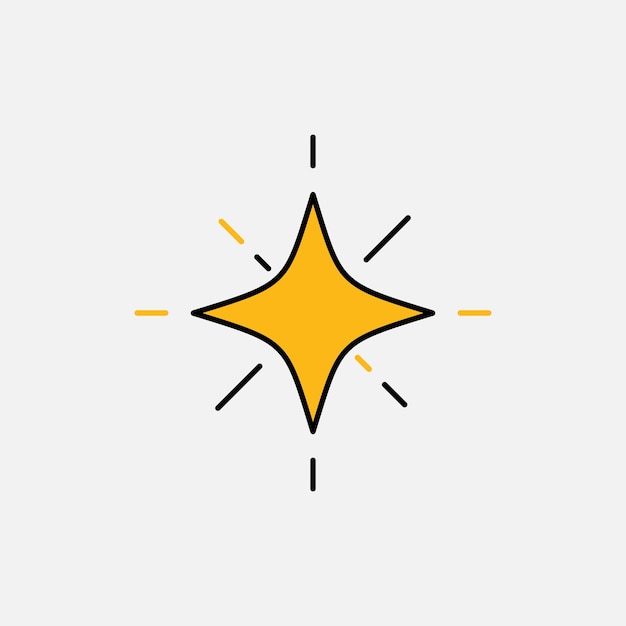 plantilla de vector de estrella amarilla