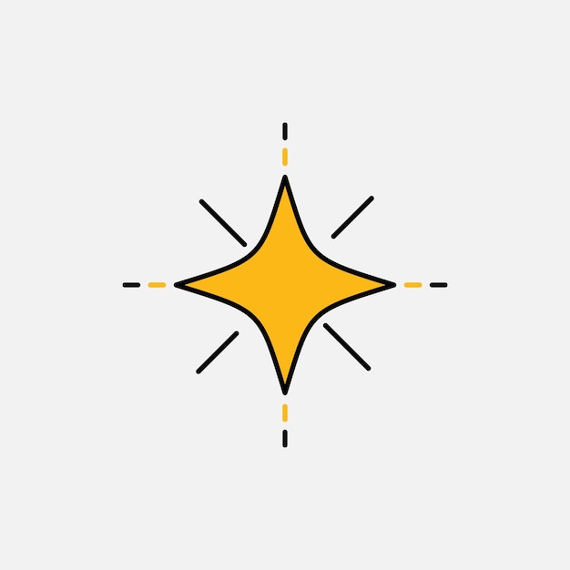 plantilla de vector de estrella amarilla