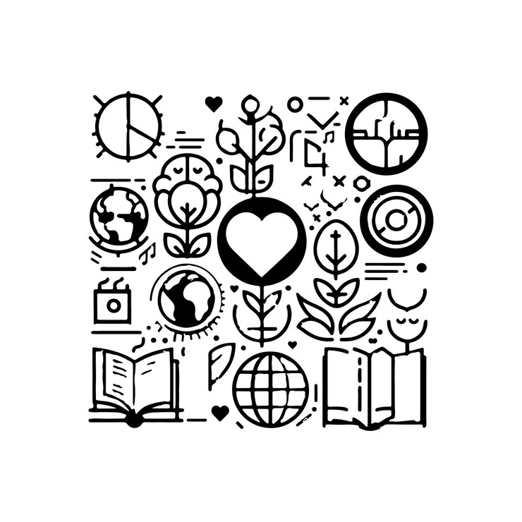 plantilla de vector de flores