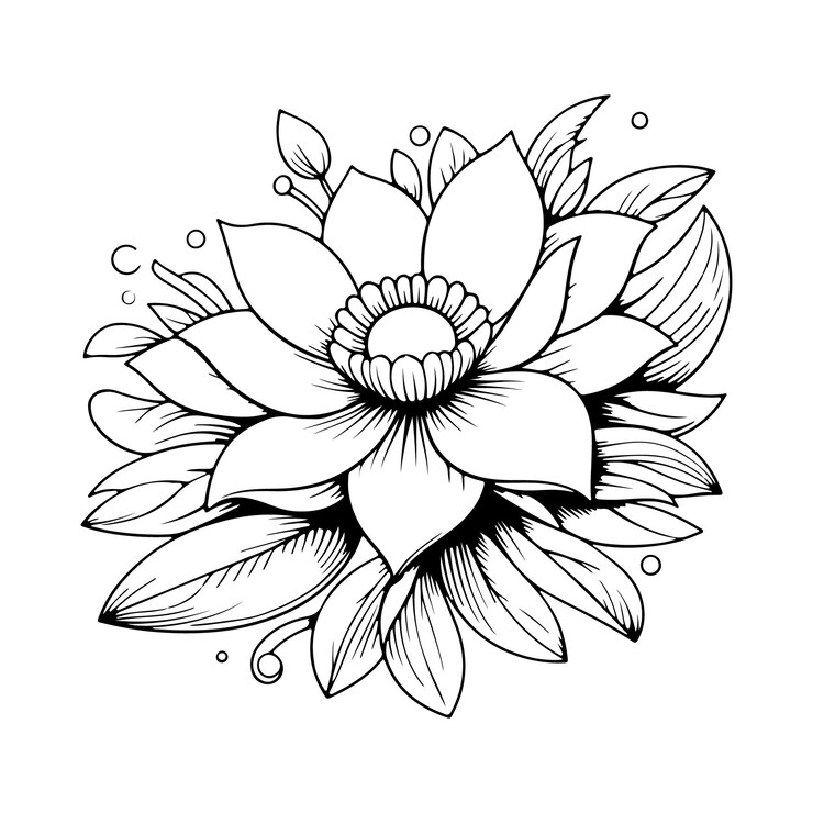 plantilla de vector de flores