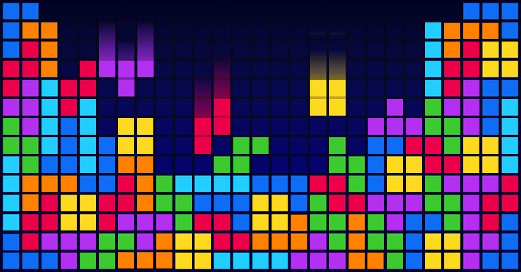Vector plantilla de vector de fondo del juego de bloques de ladrillo