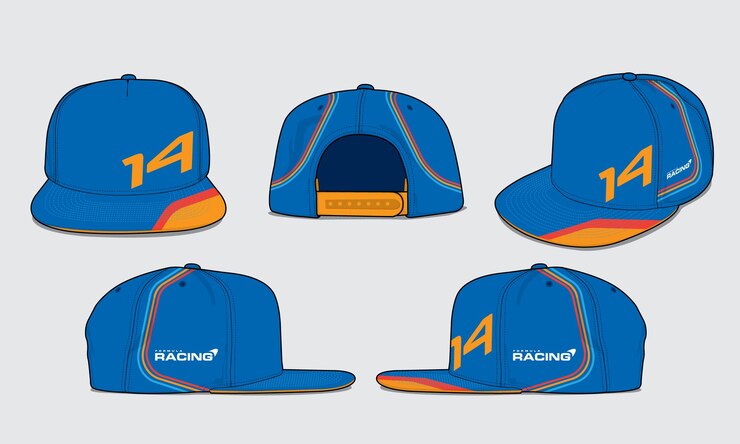 Vector plantilla de vector de gorra de carreras de béisbol ropa deportiva