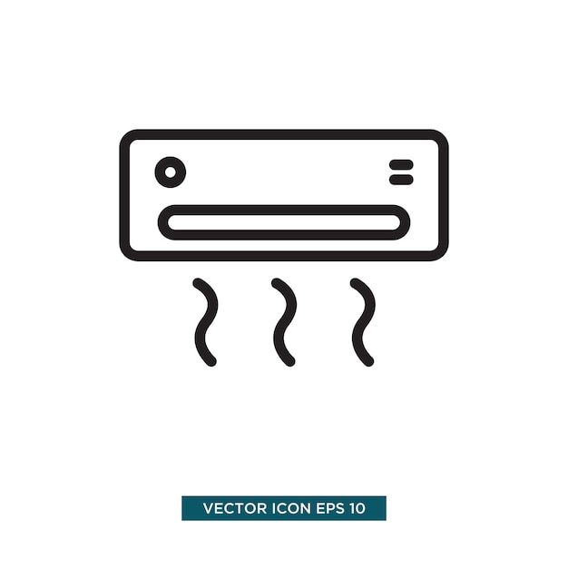 Plantilla de vector de icono de aire acondicionado
