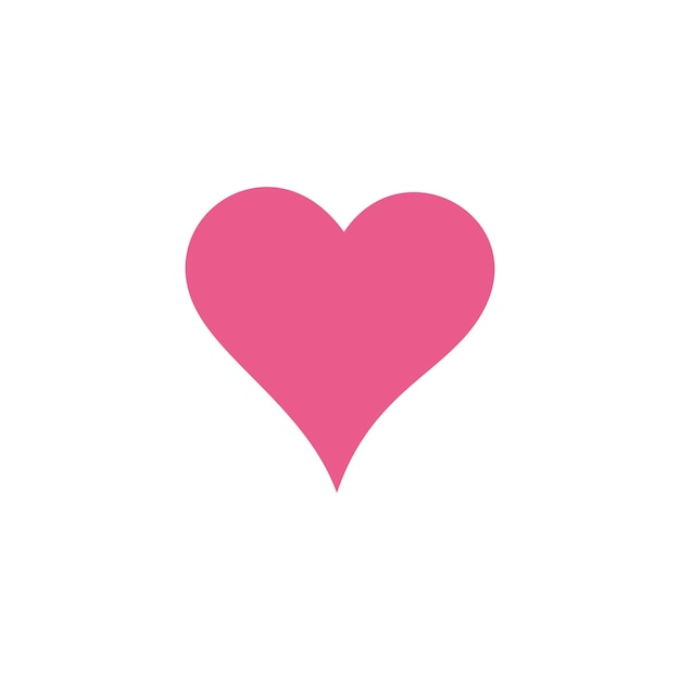 Plantilla de vector de icono de amor de forma de corazón