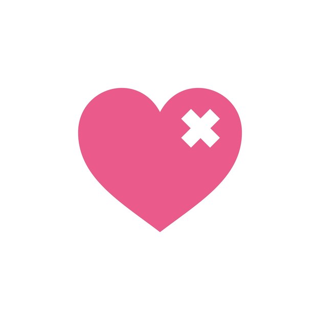 Plantilla de vector de icono de amor de forma de corazón