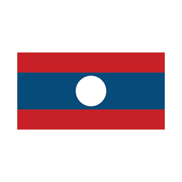 plantilla de vector de icono de la bandera de laos