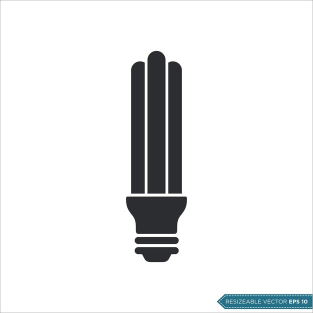 plantilla de vector de icono de bombilla económica