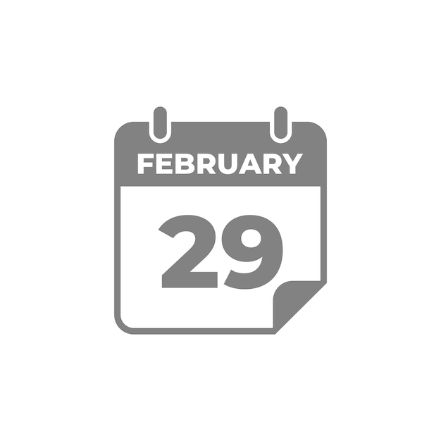 Plantilla de vector de icono de calendario de febrero