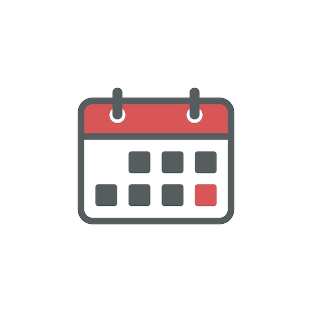 Plantilla de vector de icono de calendario simple