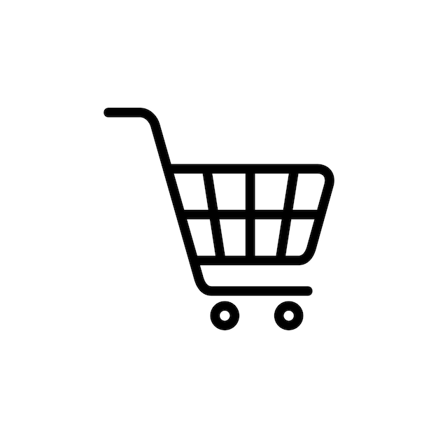 Plantilla de vector de icono de carrito de compras