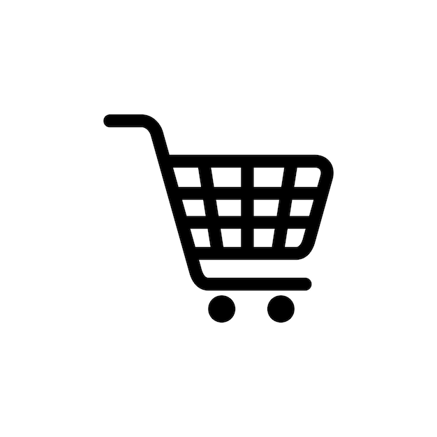 Plantilla de vector de icono de carrito de compras