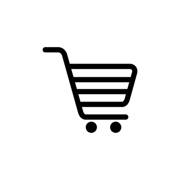 Plantilla de vector de icono de carrito de compras