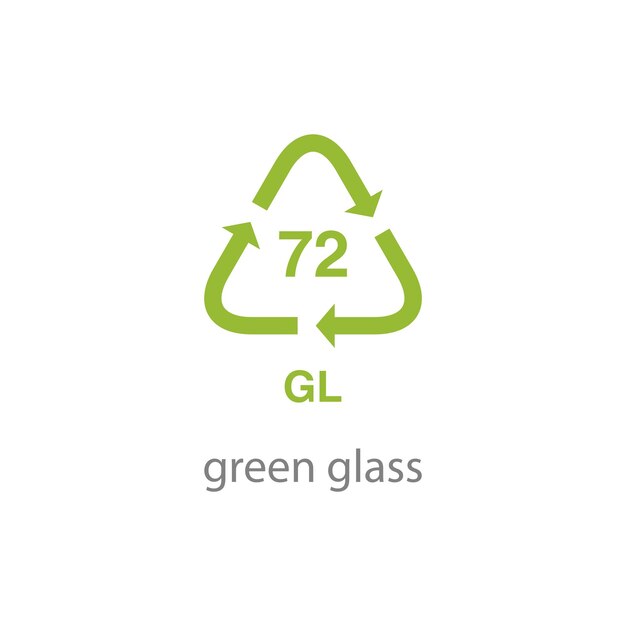 Plantilla de vector de icono de código de reciclaje