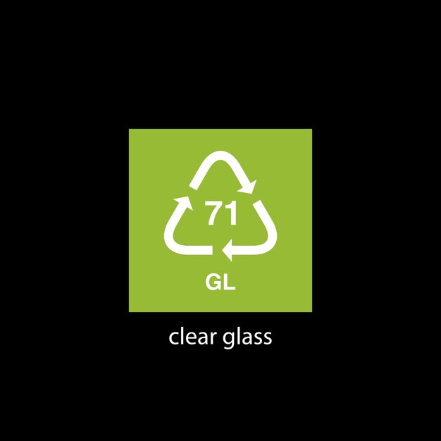 Plantilla de vector de icono de código de reciclaje