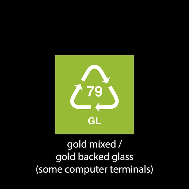 Plantilla de vector de icono de código de reciclaje