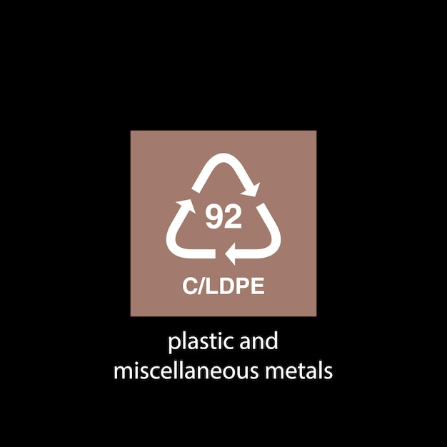 Plantilla de vector de icono de código de reciclaje