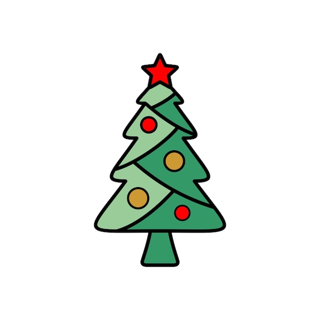 Plantilla de vector de icono de decoración de Navidad