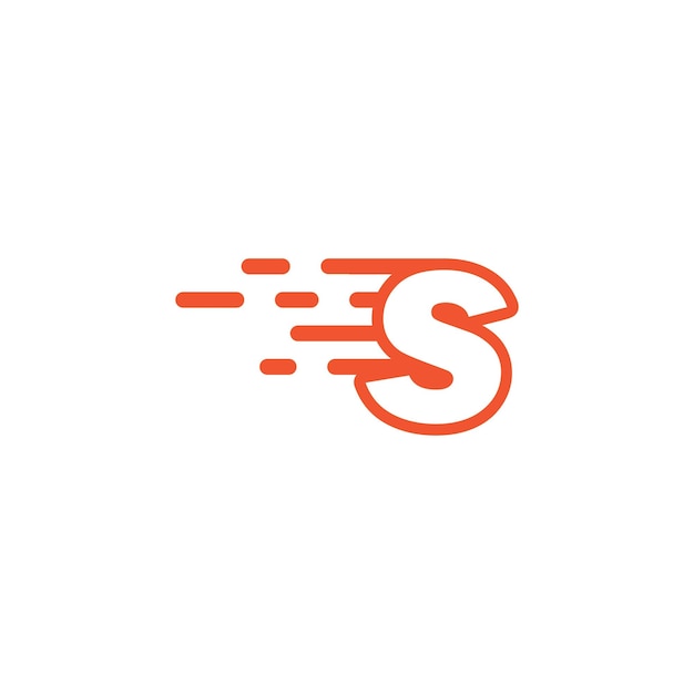 Plantilla de vector de icono de diseño de letra S rápida