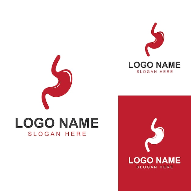 Plantilla de vector de icono de diseño de logotipo de salud estomacal y cuidado estomacal