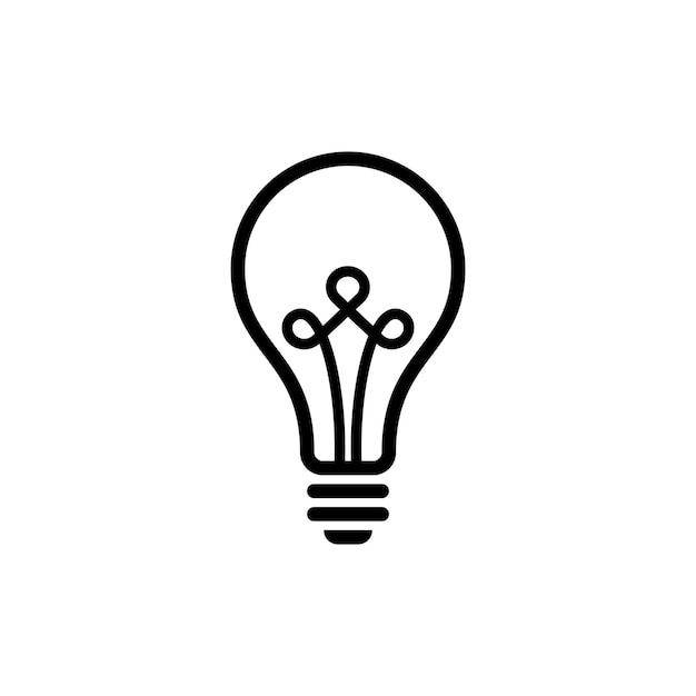 Plantilla de vector de icono de lámpara de bombilla