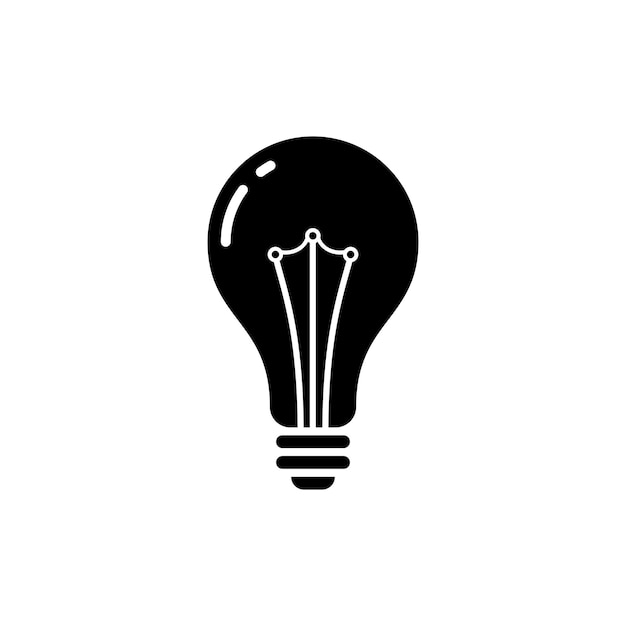 Plantilla de vector de icono de lámpara de bombilla