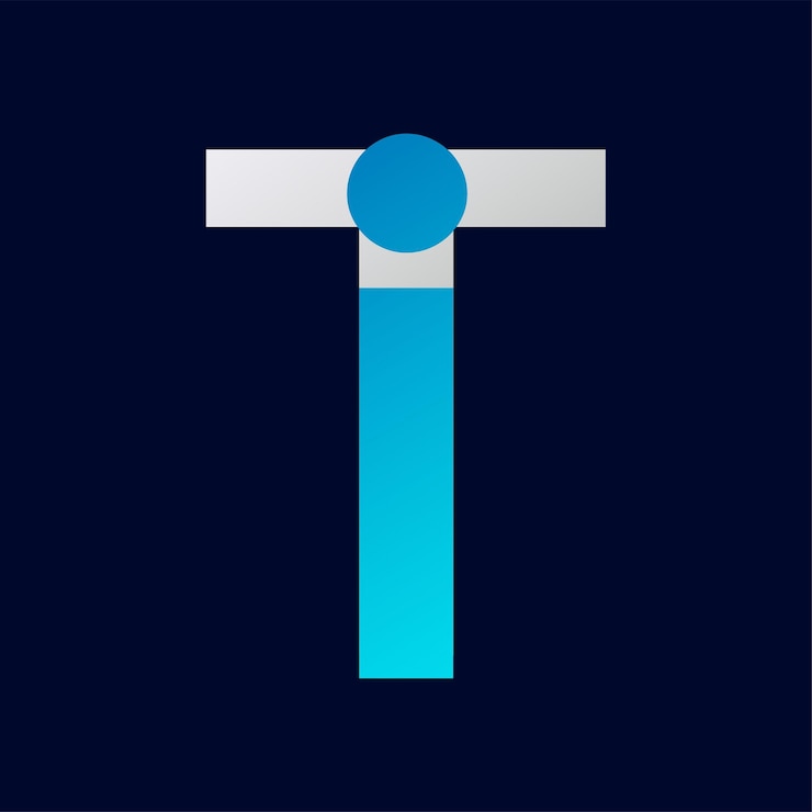 Vector plantilla de vector de icono de la letra it única
