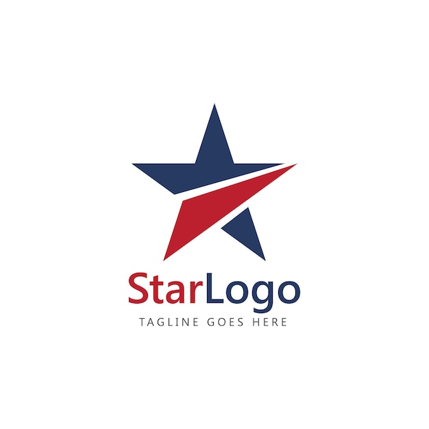 Plantilla de vector de icono de logotipo abstracto estrella
