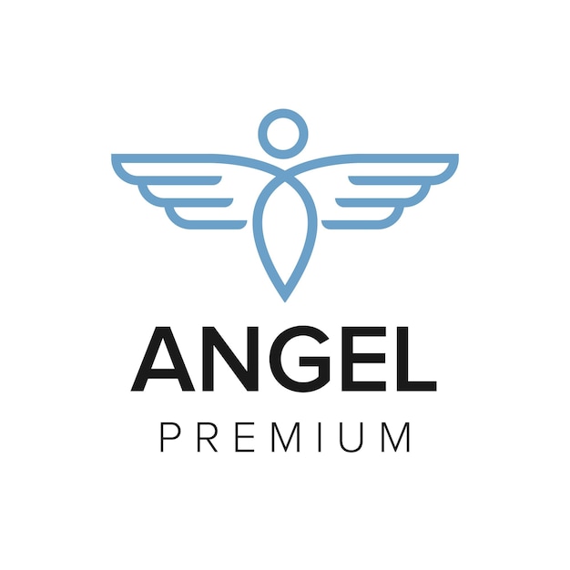 Plantilla de vector de icono de logotipo de ángel