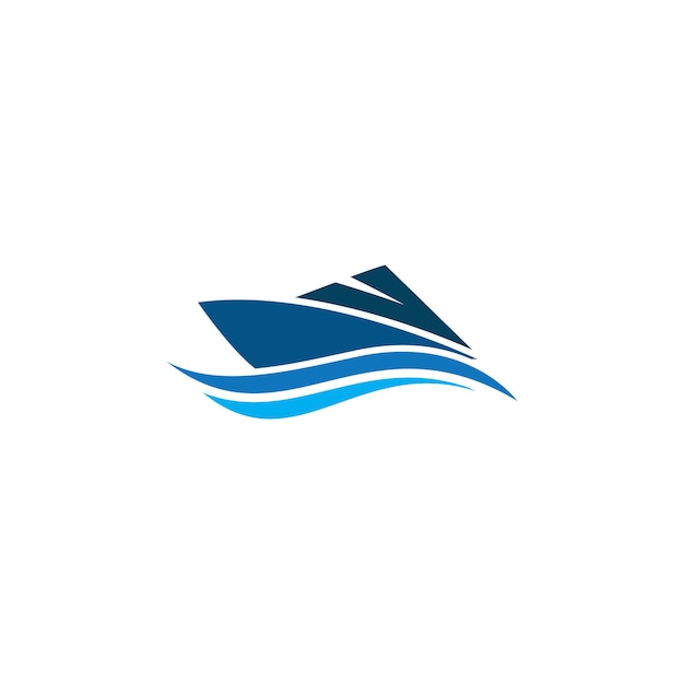 plantilla de vector de icono de logotipo de barco