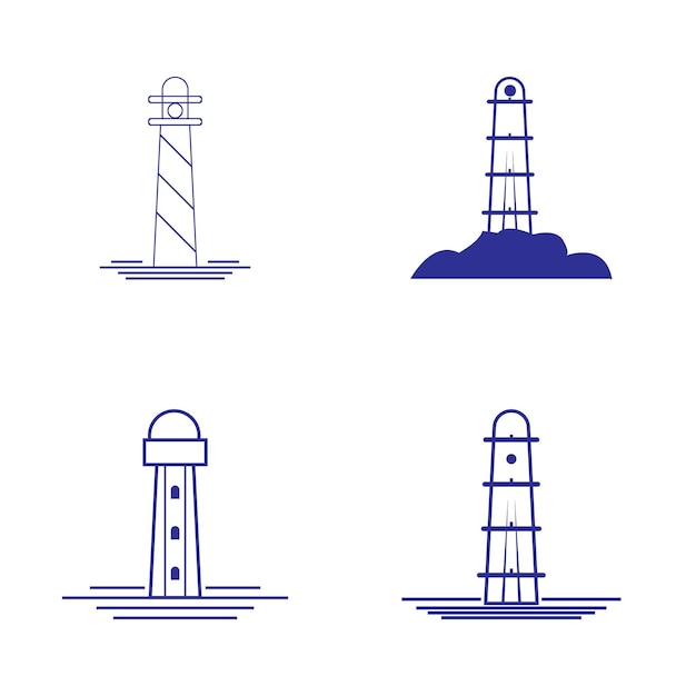 Vector plantilla de vector de icono de logotipo de faro