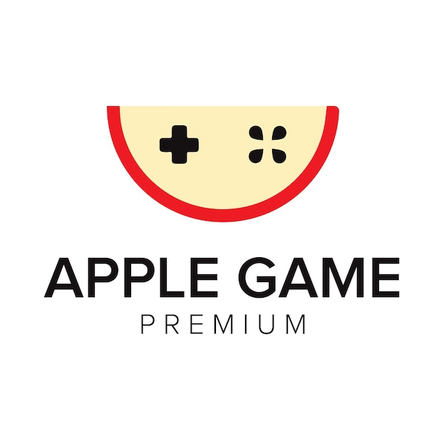 Plantilla de vector de icono de logotipo de juego de Apple