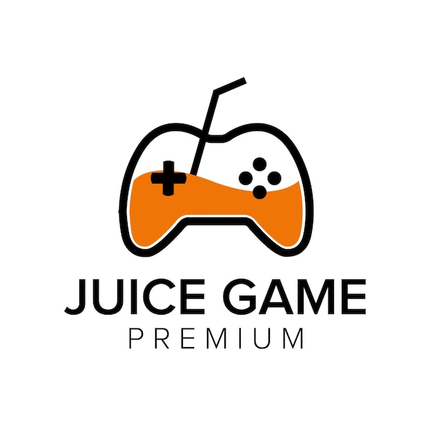 Plantilla de vector de icono de logotipo de juego de jugo