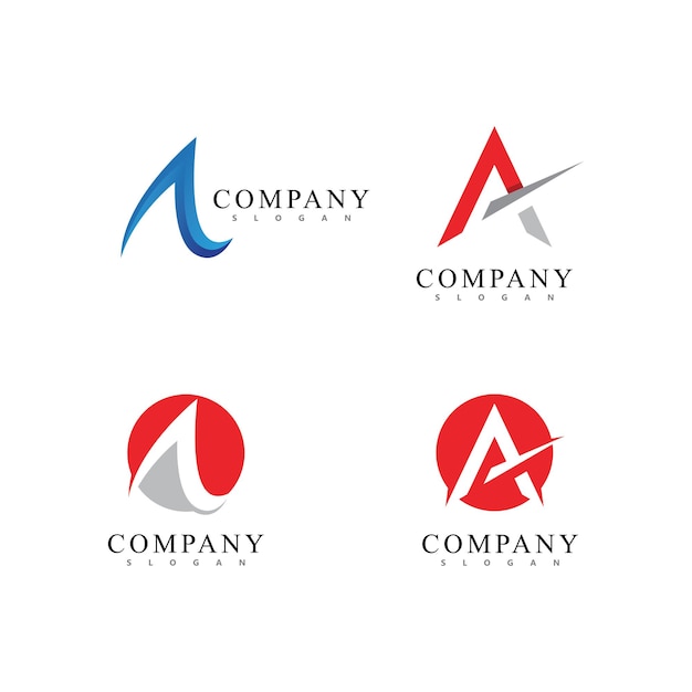 Una plantilla de vector de icono de logotipo de letra desain