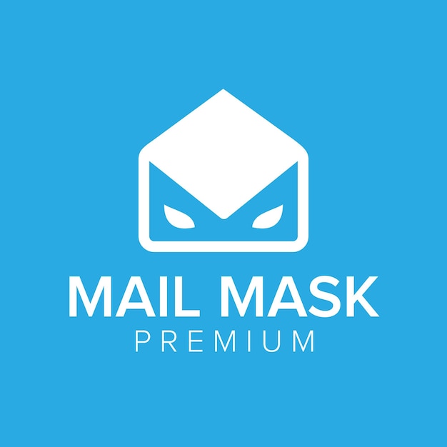 Plantilla de vector de icono de logotipo de máscara de correo
