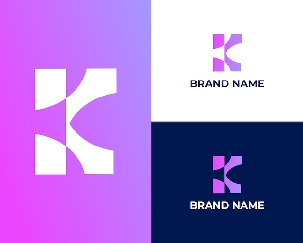 Plantilla de vector de icono de logotipo moderno de letra K
