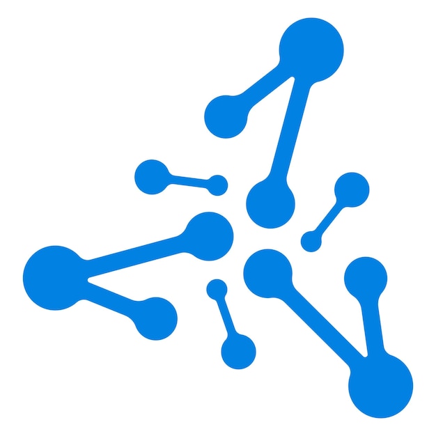 Plantilla de vector de icono del logotipo de la molécula