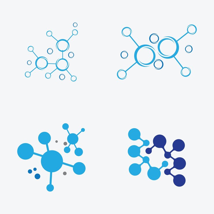 Vector plantilla de vector de icono del logotipo de la molécula