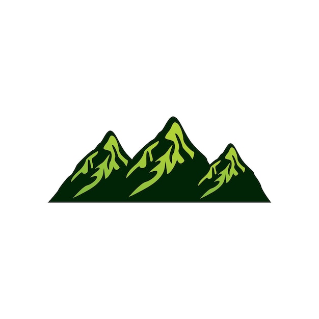 Plantilla de vector de icono de logotipo de montaña