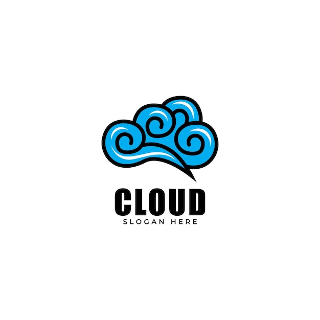plantilla de vector de icono de logotipo de nube