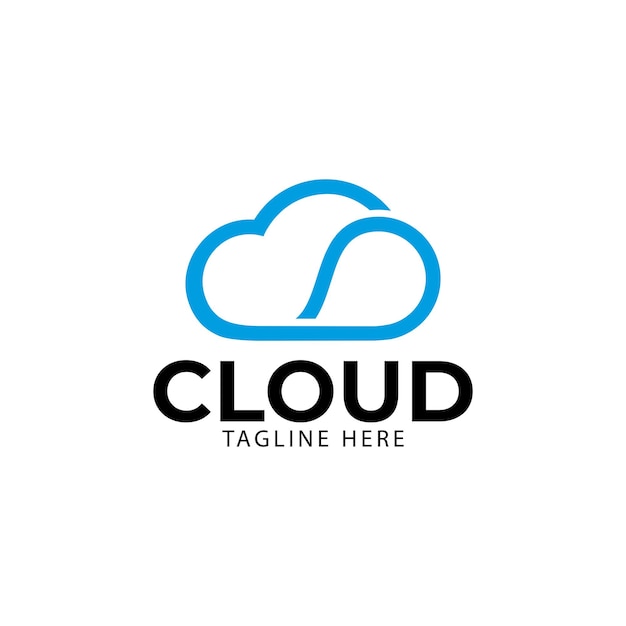 Plantilla de vector de icono de logotipo de nube