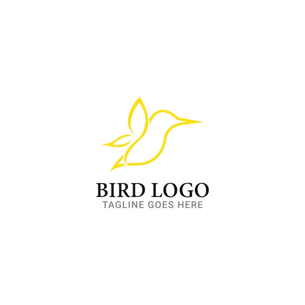 Plantilla de vector de icono de logotipo de pájaro