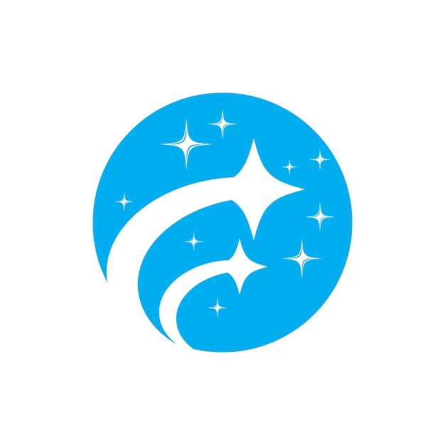 Plantilla de vector de icono de logotipo de servicio limpio de limpieza