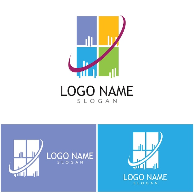 Plantilla de vector de icono de logotipo de servicio limpio de limpieza