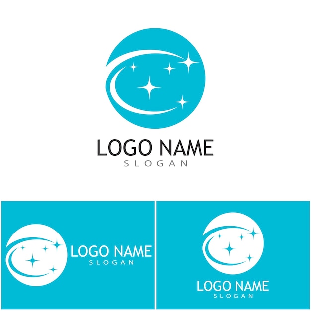 Plantilla de vector de icono de logotipo de servicio limpio de limpieza