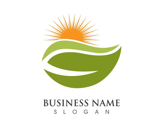 plantilla de vector de icono de logotipo de sol