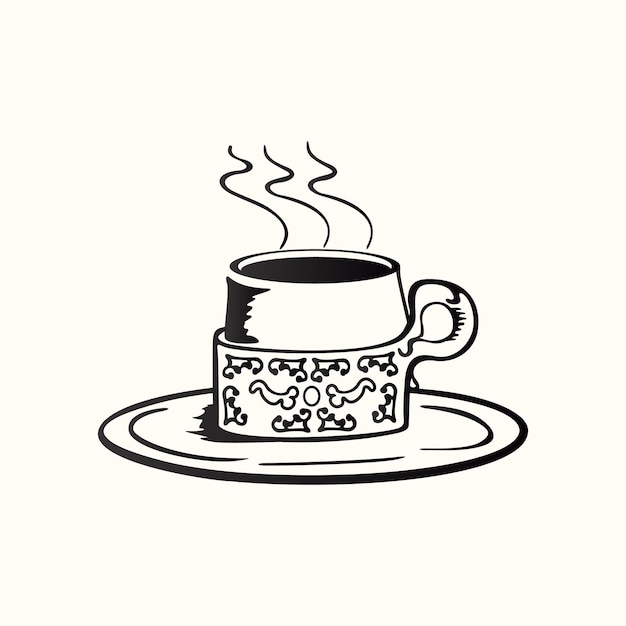 Plantilla de vector de icono de logotipo de taza de café