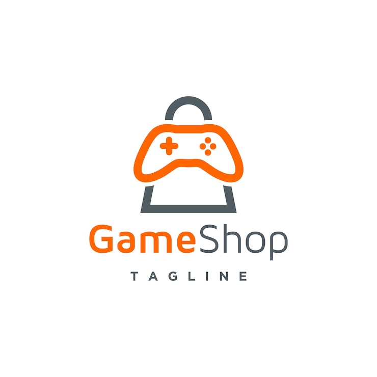 Vector plantilla de vector de icono de logotipo de tienda de juegos