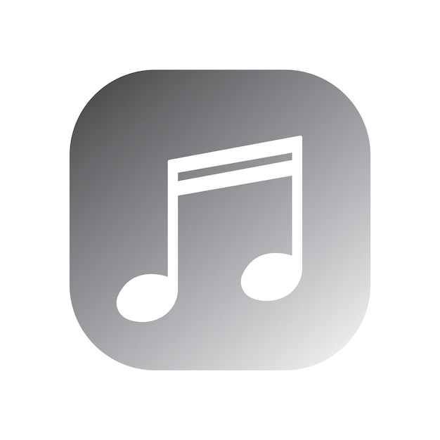 plantilla de vector de icono de nota de música