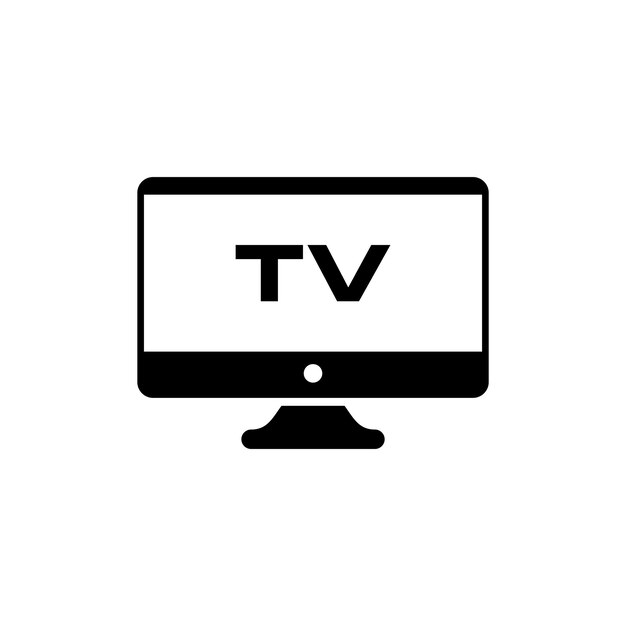 Plantilla de vector de icono de pantalla de televisión