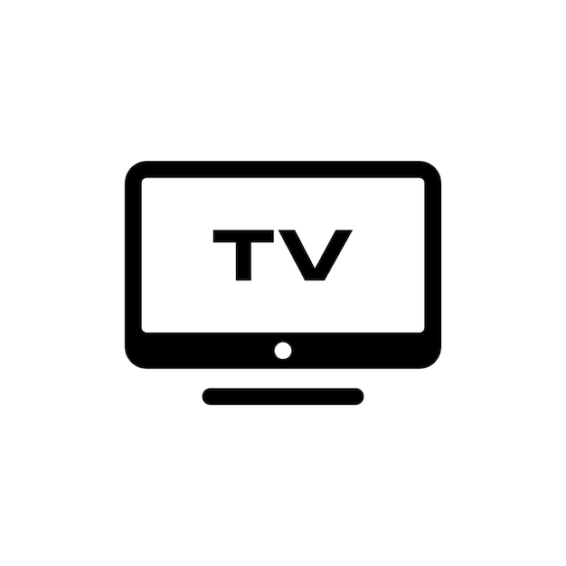 Plantilla de vector de icono de pantalla de televisión